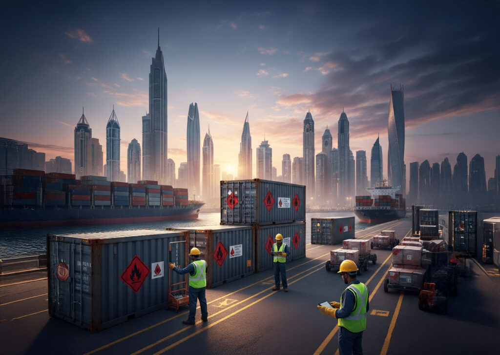 Hazardous materials shipping service in Dubai for international cargo